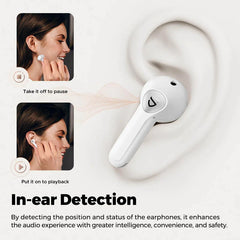 SOUNDPEATS AIR 4 PRO - SNAPDRAGON APTX WITH TRIPLE TRONIC ANC HYBRID EARBUDS - WHITE