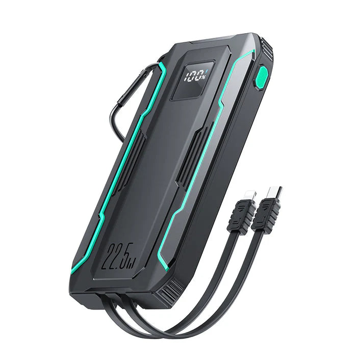 JOYROOM  JR-L017 22.5W Power Bank with Built in 2in1 Cables with SOS light 10000  mAh