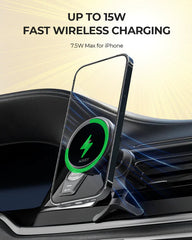 Aukey MagLink Freeze Magsafe Wireless Charging Car Mount (Strong Magnetic Force) with Semiconductor Cooling System (HD-M12)