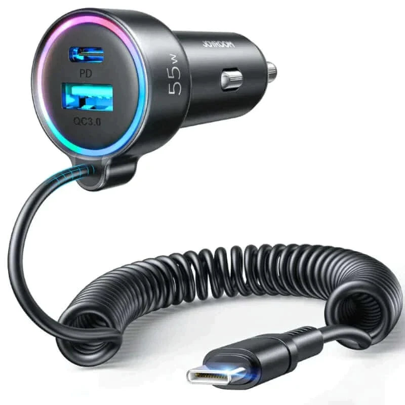 CL07 JOYROOM TYPE-C 3 In 1 Wired Car Charger Joyroom.pk