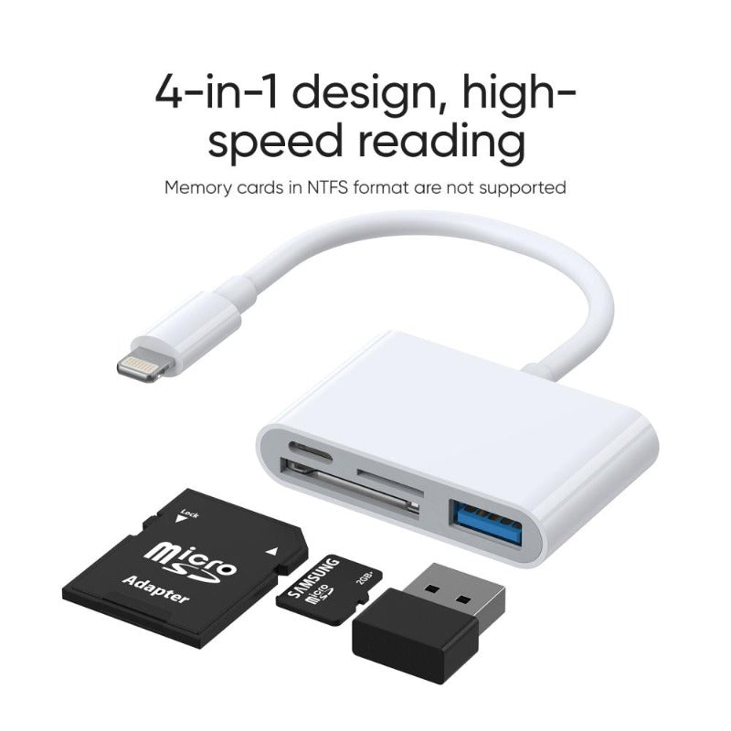 S-H142 JOYROOM Lightning to USB OTG Card Reader Joyroom.pk