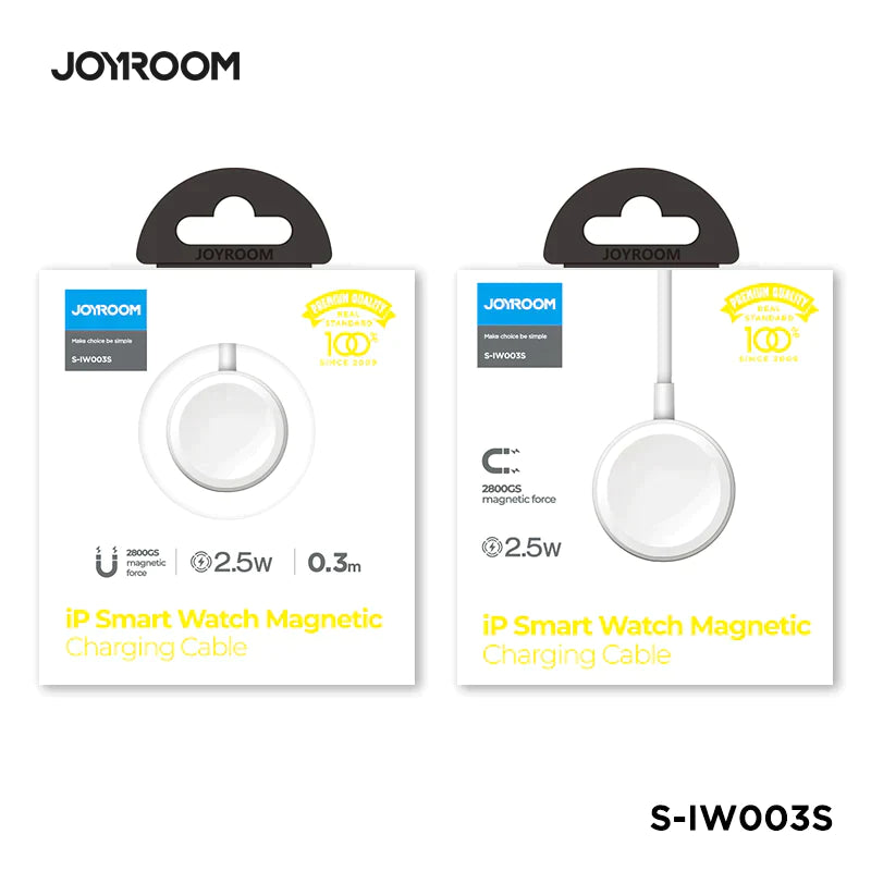 S-IW003S JOYROOM IP smart watch magnetic charging cable 0.3m-white Joyroom.pk