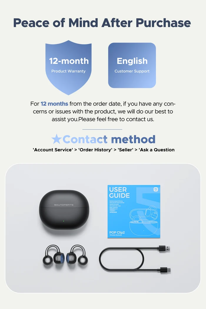 Soundpeats Pop Clip 2 Open Ear Bluetooth Earbuds - Image 5