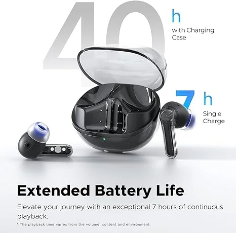 Soundpeats Clear True Wireless Earbuds - Black - Image 2