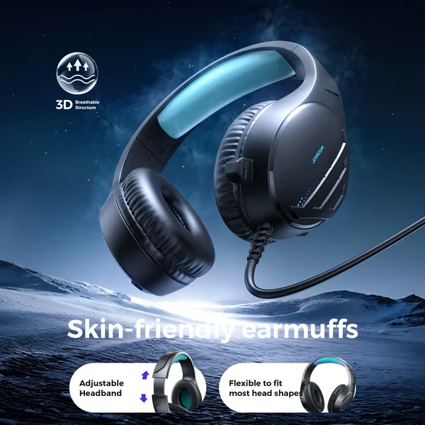 Joyroom JR-HG2 Gaming Headset - Black - Image 5