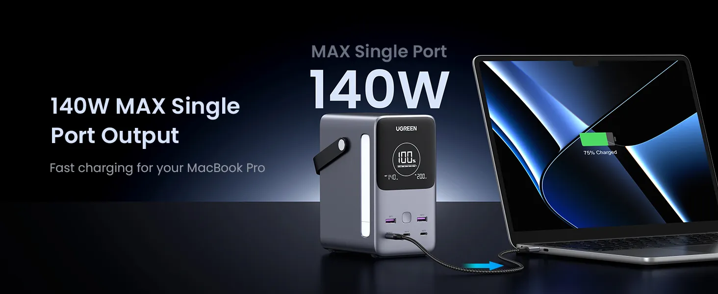 UGREEN Portable Charger 48000mAh 300W Power Bank 5 Ports - Image 11